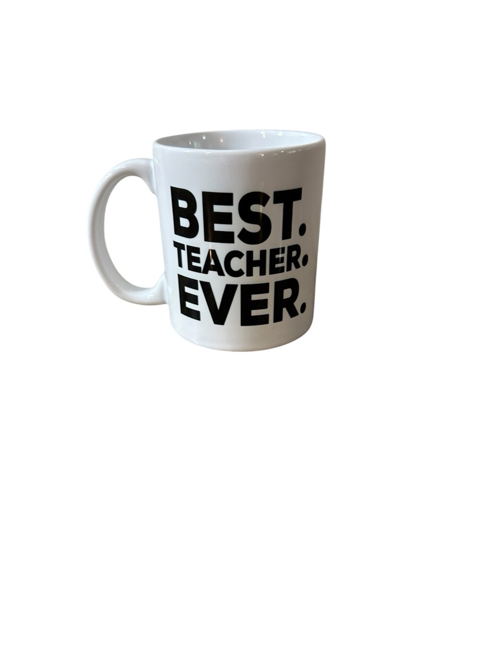 Best Teacher Ever Black And White Coffee Mug